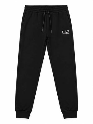 بنطلون ترنج رجالي EA7 Emporio Armani باللون الأسود
