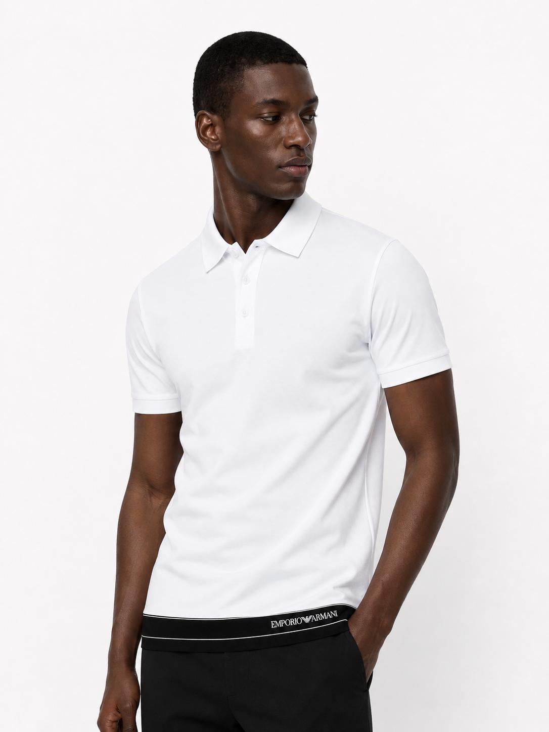 تيشرت بولو رجالي إمبوريو أرماني (Emporio Armani) بياقة كلاسيكية