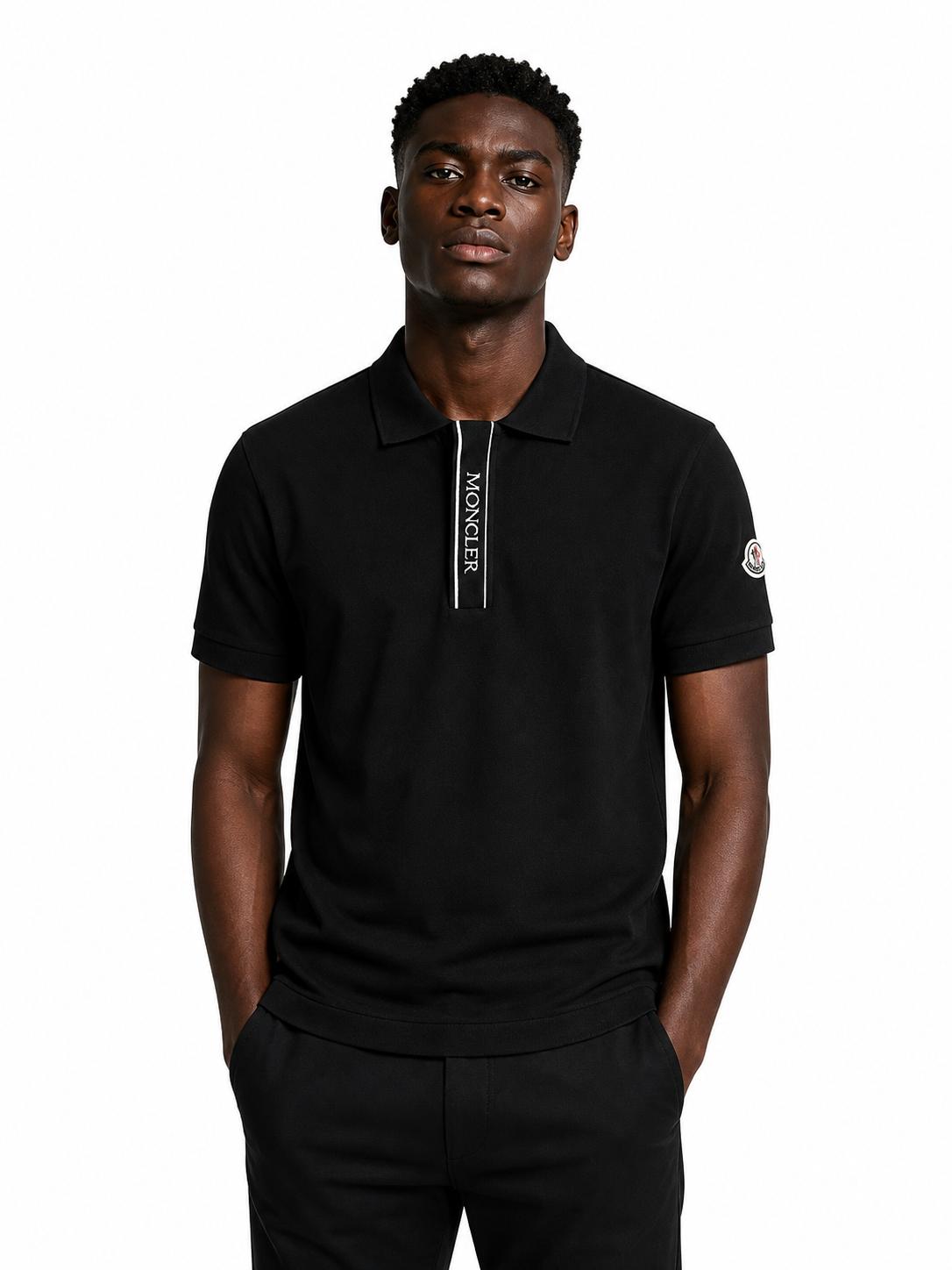 تيشرت رجالي تريكو مونكلير (Moncler) بتطريز شعار على الكم