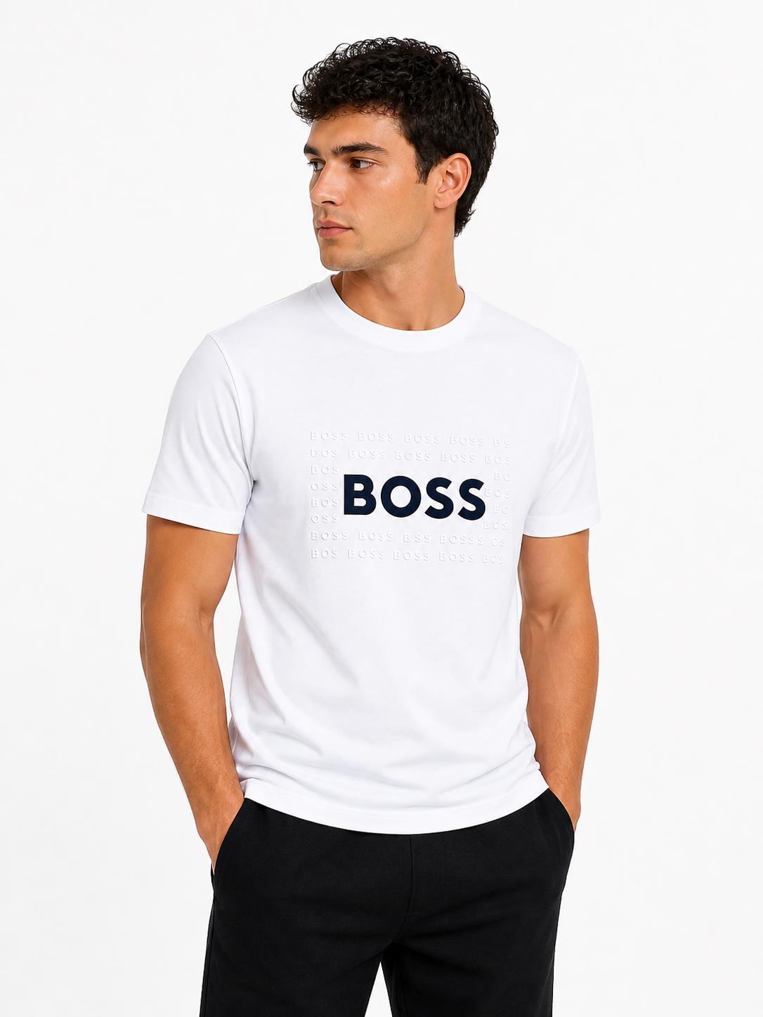 تيشرت رجالي هيوجو بوس (Hugo Boss) بشارة بارزة