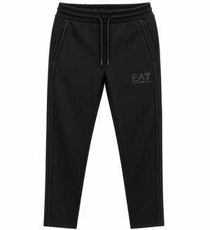 بنطلون ترنج رجالي EA7 Emporio Armani أسود بخصر مرن