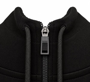 تفاصيل سحاب وكابيشو جاكيت ترنج HUGO BOSS أسود